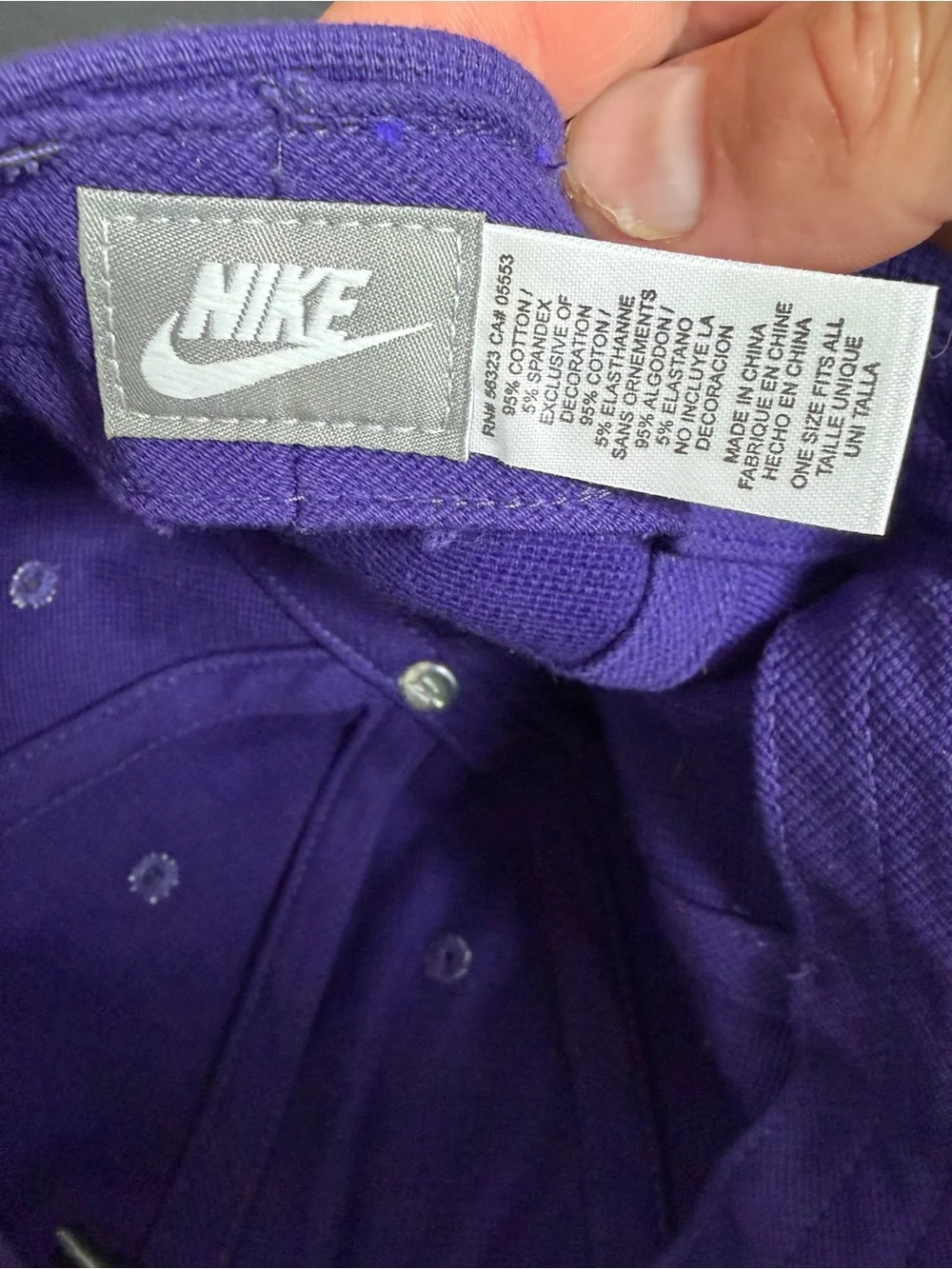Nike Heavy Flex Fit Purple Hat Small